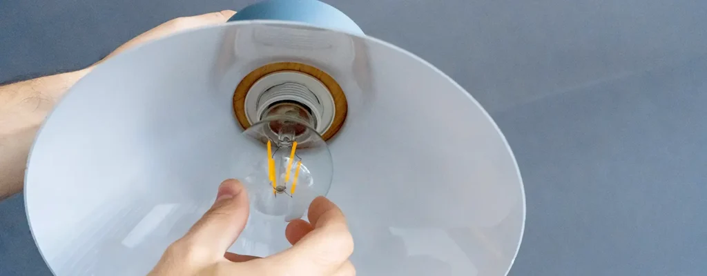 Changing a light bulb